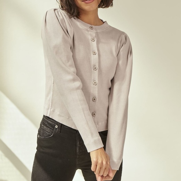 AMO Women's Cardigan - Light Gray - Picture 5 of 16